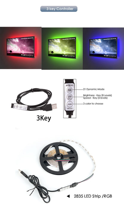 5v Flexible USB LED Strip Light Lamp