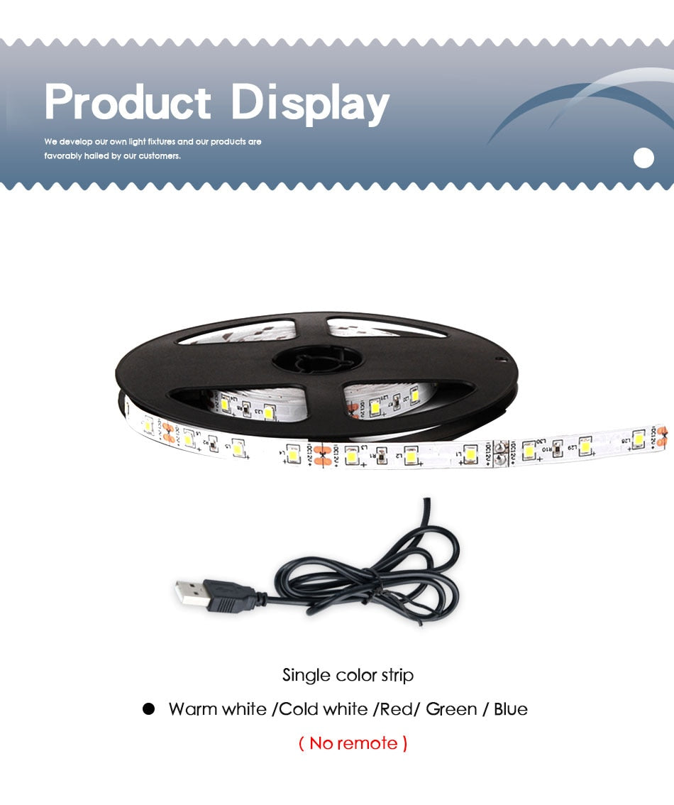 5v Flexible USB LED Strip Light Lamp