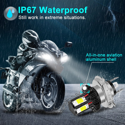 Motorcycle Headlight Bulbs H6 BA20D H4 LED Hi Lo beam Moto LED Headlight Motorbike LED Lamps Conversion Kit Bulbs 1200LM 6000K